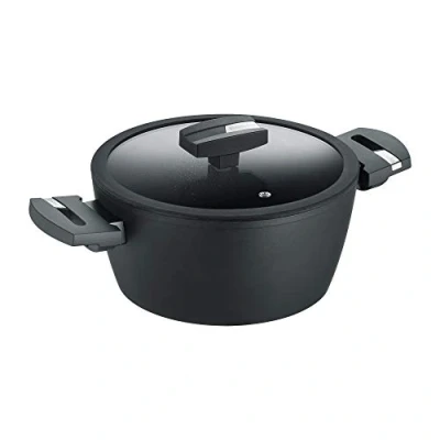 Immagine di Berndes Balance Induction Enduro Kochtopf 20 cm Casseruola con Coperchio, 2.5 Litri, Alluminio Forgiato, Nero