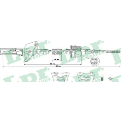 Immagine di LPR C0565C Cavo Frizione FIAT: Panda II Hatchback, 500 C Cabrio