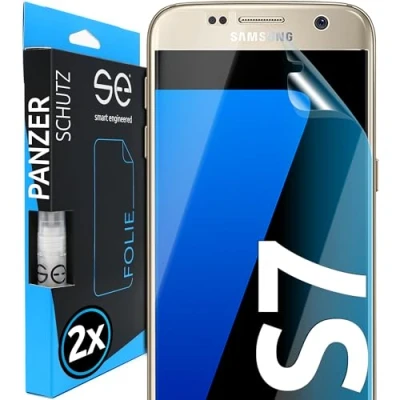 Immagine di smart engineered 3D Pellicola Protettiva per schermo Samsung Galaxy S7 [2 pezzi Transparente, Case friendly, qualità dell&#039;immagine full HD,Pellicola TPU