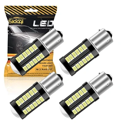 Immagine di Sidaqi 1156 BAU15S PY21W Lampadina a LED 5630 33 SMD Bianco 900LM sostituire per Luce di retromarcia freno posizione antinebbia posteriore Fanale parcheggio RV 12 30 V 3,6 W (4 pezzi)