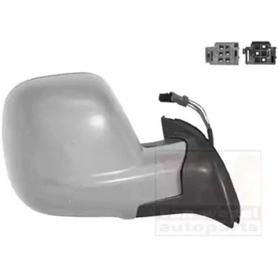 Immagine di Specchio retrovisore esterno Van Wezel 0906828 Dx con la prima mano completo, convesso, per regolazione elettrica specchio, ribaltabile/ripie