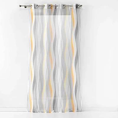 Immagine di Douceur d&#039;Intérieur Pannello con occhielli, 140 x 240 cm, colore: Giallo/Bianco