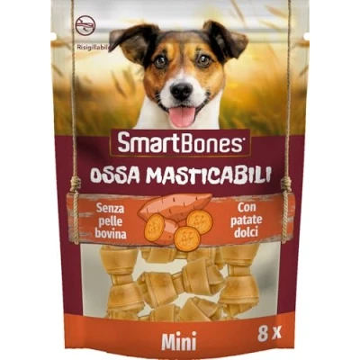 Immagine di SmartBones Piccole Ossa Masticabili con Deliziose Patate Dolci, 8 Pezzi