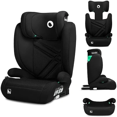 Immagine di Lionelo Hugo i Size Seggiolino Auto ISOFIX con l&#039;ultima Norma R129 per bambini Gruppo 2 3 (100 150cm) Poggiatesta a 8 Livelli, Memory Foam, Poggiabraccia, Protezione Laterale, Leggero, Lavabile