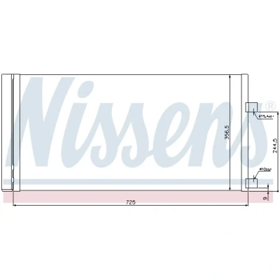 Immagine di NISSENS 940034 Condensatore con essiccatore Alluminio 725 R 134a RENAULT: LAGUNA 3