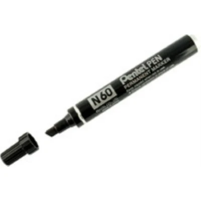 Immagine di Pentel N60 a N60 pennarelli indelebili con punta scalpello, 12 pezzi