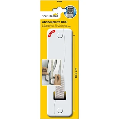 Immagine di Schellenberg 53903 Copripiastra (tapparelle), modello Softline, distanza fra i fori: 18,5 cm, bianco