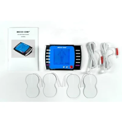 Immagine di ECODE Elettrostimolatore Digitale Massaggiatore TENS, Doppio Canale, EMS, 4 elettrodi, Rafforzamento Muscolare Totale, Programmi Auto ECO 309