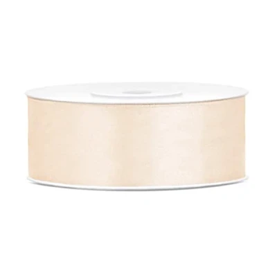 Immagine di Nastro di raso crema, 25 mm, colore crema