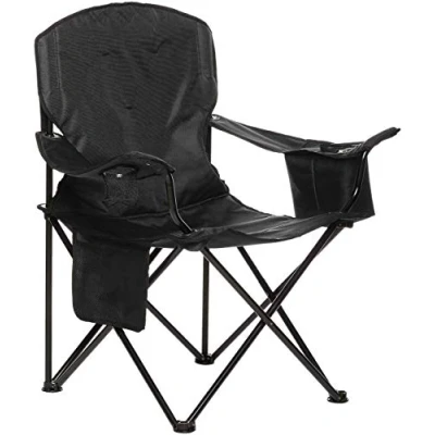 Immagine di Amazon Basics Sedia da campeggio con tasca termica, Imbottita, X Large, Nero