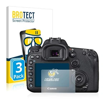 Immagine di brotect Pellicola Protettiva Vetro per Canon EOS 7D Mark II Protezione Schermo (3 Pezzi) [Durezza Estrema 9H, Chiaro]