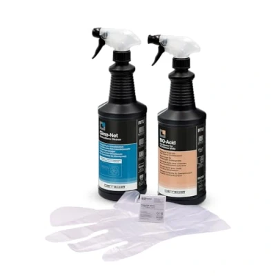 Immagine di Errecom Kit pulizia climatizzatori, include Clima Net 1L per unità interna e filtri, Bio Acid detergente acido con tensioattivi biodegradabili esterna, guanti