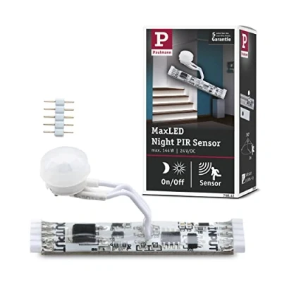 Immagine di PAULMANN 79841 Sensore interruttore infrarossi con rilevatore di movimento 144 W (max) 24 V (L x A) 56.50 mm 16.00 1 pz.