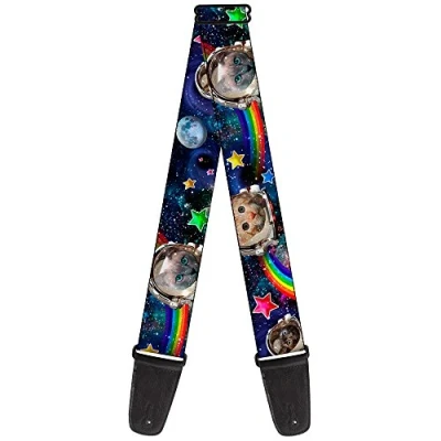 Immagine di buckle down tracolla per chitarra, Astronaut Cats in Space/Rainbows/Stars
