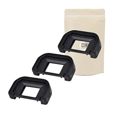 Immagine di 3x Oculare in gomma per Canon tipo EF Compatibile con fotocamere 77D 100D 300D 350D 400D 450D 500D 550D 600D 650D 700D 750D 760D 1000D 800D 1100D 1200D 2000D 4000D Adaptout marca francese