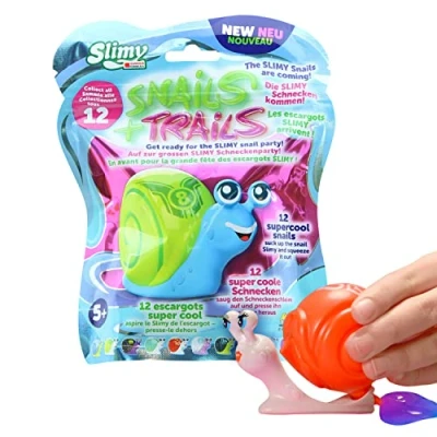 Immagine di Slimy Snails + Trails 90 g extra scivoloso originale Slime in divertenti lumache, divertimento per bambini con melma giocare, collezionare e scambiare (giocattoli dai 3 anni)