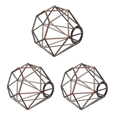 Immagine di ledscom.de 3 pezzi paralume a gabbia, bronzo, 155mm Ø