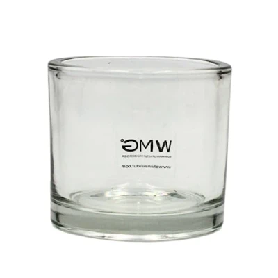 Immagine di Portacandela antivento in vetro, trasparente, semplice ed elegante, dimensioni: 8 x 9 cm