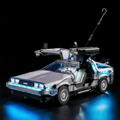 Immagine di YEABRICKS kit Luci a LED per 10300 Creator Expert Back to the Future Time Machine Modello da Costruire (esclusi i di costruzione)