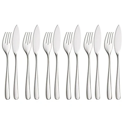 Immagine di WMF Set di Posate Vision per più Persone, costituito da Diversi Elementi, Acciaio Inox, 12 Teilig Fischbesteck