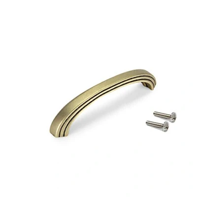 Immagine di Emuca Maniglia per mobile, Maniglie cassetti, interasse 128mm, Alluminio, Grigio scuro, Set di 25