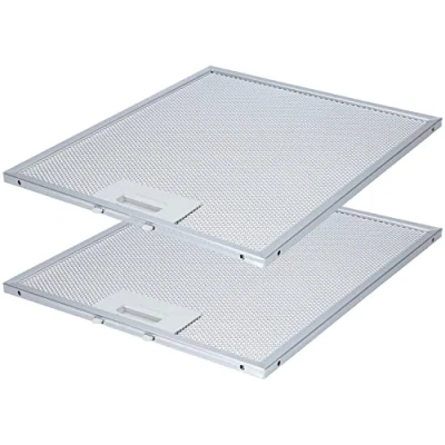 Immagine di Kenekos 2x Filtro antigrasso in metallo per coperchio del fornello 305 mm x 267 mm. Compatibile con AEG, Whirlpool, come pezzo di ricambio n. 405525042 9. alluminio