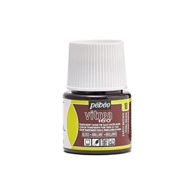 Immagine di PEBEO Vetro Smalto Trasparente Vitrea 160C Marrone Terra 45 ML