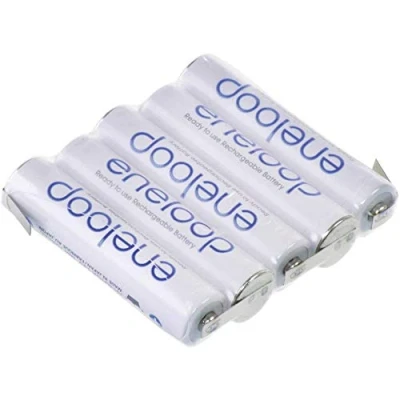 Immagine di Pacco batteria 5x Ministilo (AAA) Panasonic eneloop Reihe F1x5 linguette a saldare Z NiMH 6 V 750 mAh