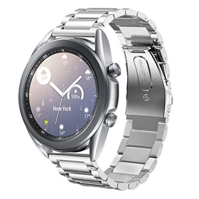 Immagine di SUNDAREE Compatibile con Cinturino Samsung Galaxy Watch 3 41MM SM R850/Garmin Venu SQ 2/Huawei GT 43 42MM/GTS 4/Ticwatch E3,20MM Argento Uomo Donna Metallo Acciaio Orologio Ricambio Band