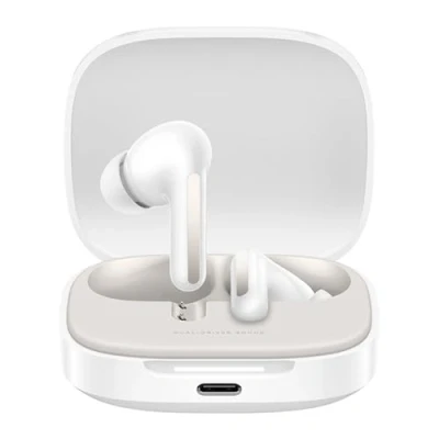 Immagine di Xiaomi Redmi Buds 6, Cuffie Bluetooth, Design a Doppio Driver, Cancellazione attiva del rumore, Microfono con AI integrata, Batteria lunga durata fino 42 ore, Comandi Touch, Bianco