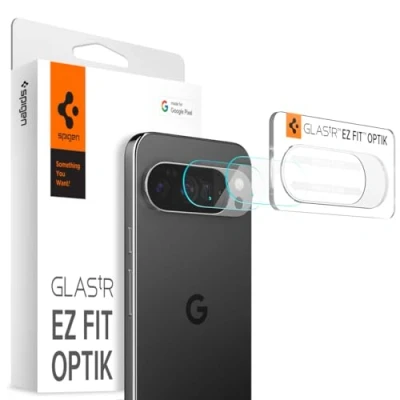 Immagine di Spigen Glas.tR EZ Fit Optik Protezione Fotocamera compatibile con Google Pixel 10 Pro, 2 Pezzi, Cristallino, Installazione Facile, Resistente ai Graffi, Durezza 9H Pellicola prottetiva