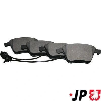 Immagine di JP GROUP 1163607010 Kit pastiglie freno Assale anteriore con segnalatore usura integrato AUDI: A4 B7 Avant, A6 C6 Sedan, SEAT: Exeo ST