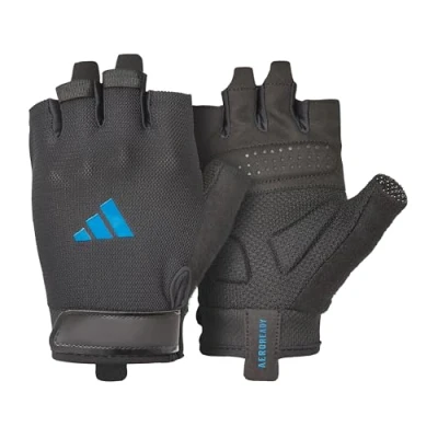 Immagine di adidas Guanti da allenamento essenziali, tecnologia Aeroready che assorbe l&#039;umidità, insieme a un palmo estremamente confortevole e resistente in finta pelle scamosciata