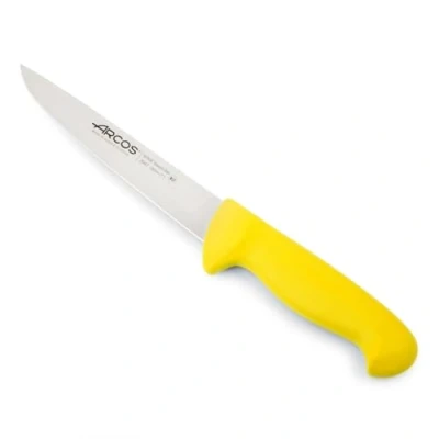 Immagine di Arcos Serie 2900 Coltello Scannare Macellaio Bistecca Lama Acciaio Inossidabile Nitrum 180 mm Manico Polipropilene Colore Giallo