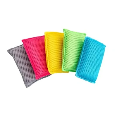 Immagine di Addis 518489 LQOC Spugna per Pulizia Super Pulita, 100% Microfibra, AntiGraffio, Resistente, Riutilizzabile, Confezione da 5 Colori Misti, Multicolore, unità