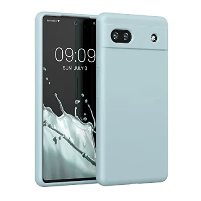 Immagine di kwmobile Cover per Google Pixel 6a Custodia Back Case Smartphone in Silicone TPU Protezione Gommata menta freddo