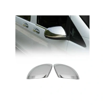 Immagine di OMAC Copri specchietti compatibili con Mercedes Vito W447 2014 2024 cromato ABS argento