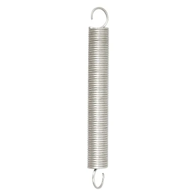 Immagine di Chapuis, Set di 2 molle tensione con ganci a molla in acciaio zincato, doppio gancio, trazione spirale, diametro 1 mm, lunghezza 75 mm