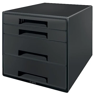 Immagine di Leitz Recycle Cassettiera in Formato A4 con 4 Cassetti, Riciclabile al 100%, Certificata Blue Angel, 53720095 Nero
