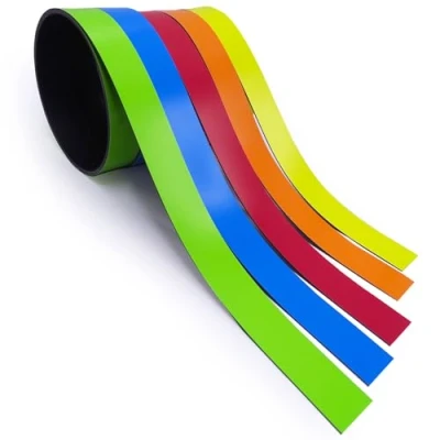 Immagine di 5 strisce magnetiche, colori assortiti, nastro magnetico per contrassegnare lavagne bianche, scaffali, calendari 2 cm x 1 m Multicolore
