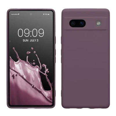 Immagine di kwmobile Custodia Compatibile con Google Pixel 7a Cover Back Case per Smartphone in Silicone TPU Protezione Gommata Iris pallido