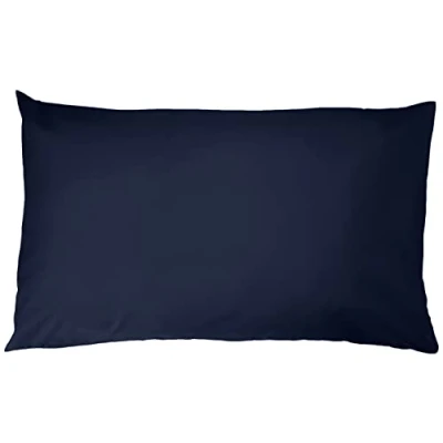 Immagine di Amazon Basics Federe in microfibra, 50x80 cm (Confezione da 2), Blu Navy
