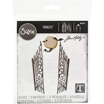 Immagine di Sizzix Die 9PK Gate Keeper Set di Fustelle Thinlits 9 pz 664734 Guardiano by Tim Holtz, Custode del cancello, Taglia unica