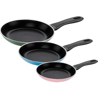 Immagine di BALLARINI Caprera Set 3 Padelle, 20 cm + 24 28 cm, Alluminio, Compatibile a Induzione, Rivestimento antiaderente in Ceramica, Made Italy Vari Colori