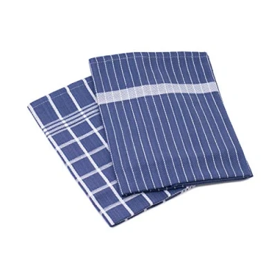 Immagine di Gözze Set di Strofinacci, 4 Pezzi, 100% Materiali Riciclati (65% Cotone e 35% Poliestere), riciclati, 50 x 70 cm Blu