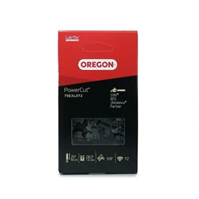 Immagine di Oregon PowerCut 22LPX Catena per Motosega con Passo da 3/8&quot;, Calibro .063&quot; (1,6 mm) Taglienti Full Chisel, Barra 50 cm (20&quot;) e 72 Maglie, Compatibile AEG, Carver Stihl