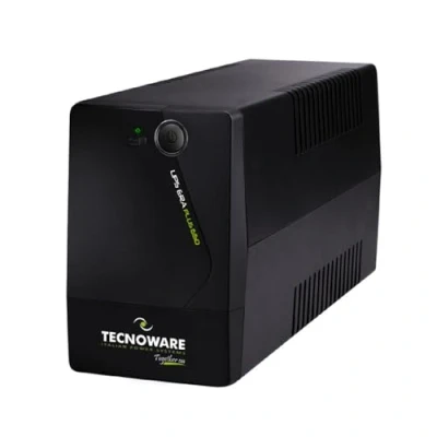Immagine di Tecnoware Power Systems UPS ERA PLUS 650, Gruppo di Continuità 650VA, Protezione Sbalzi Corrente e Blackout, Autonomia 10min PC 30min Modem, AVR, Silenzioso, 2 Prese Schuko