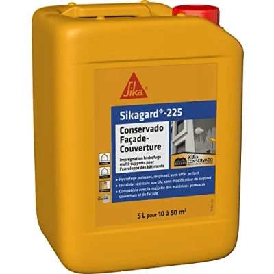 Immagine di SIKA Impregnazione idrorepellente multi supporto Sikagard 225 Conservado Resistente ai raggi UV Pronto all&#039;uso Effetto perlato 10 50m² 5L