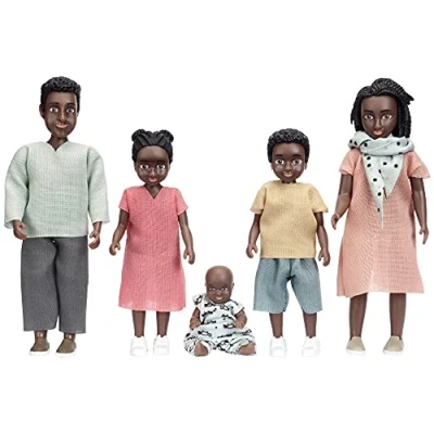 Immagine di LUNDBY Set di bambole etniche per bambini, bambini dai 3 ai 1:18 Mobili e accessori in plastica
