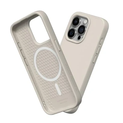 Immagine di RhinoShield SolidSuit Case Compatible with Magsafe for [iPhone 15 Pro Max] Shock Absorbent Slim Design Protective Cover Premium Matte Finish 3.5M / 11ft Drop Protection Shell Beige
